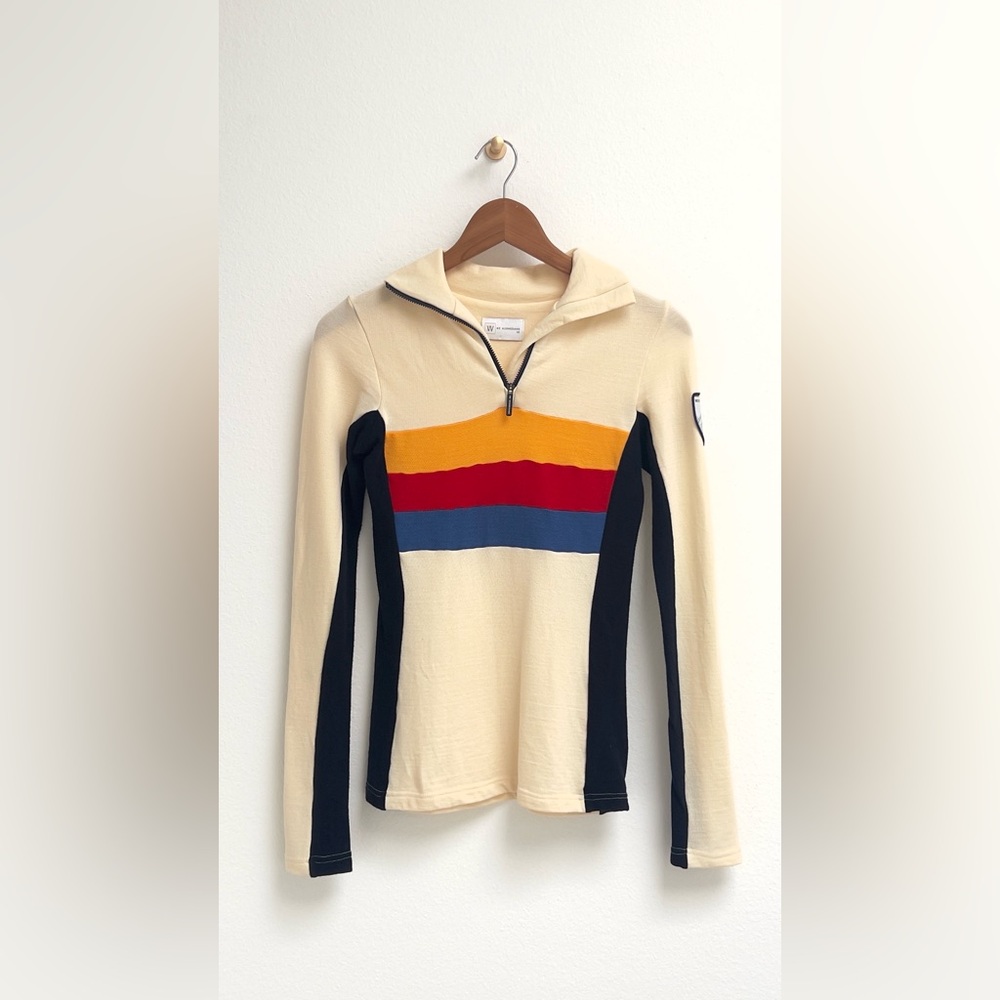 We Norwegians Striped Merino Wool Base Layer, XS